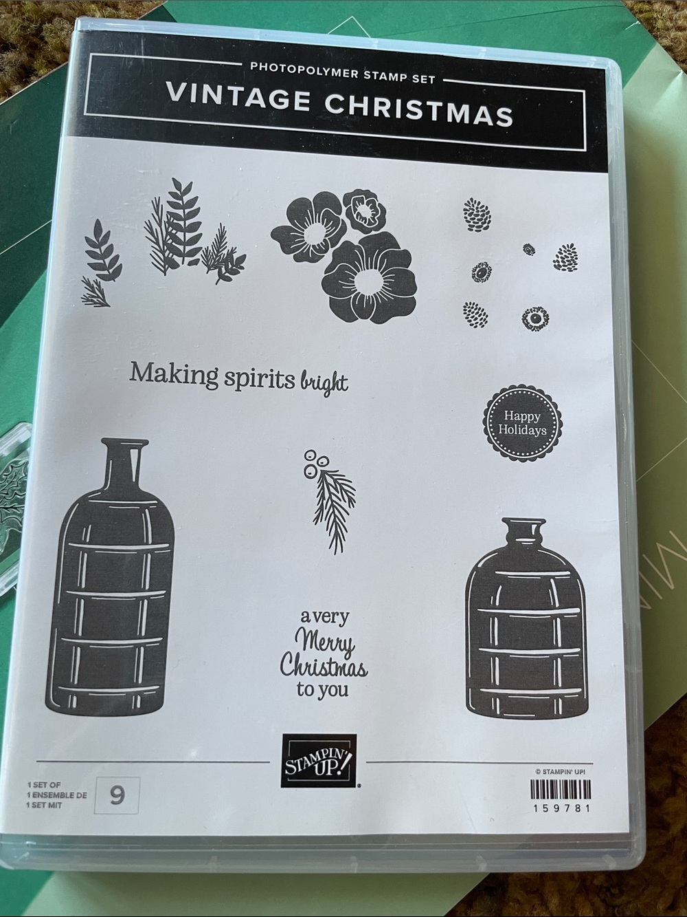 Stampin' Up! Vintage Christmas /Bottled Happiness with Punch Set